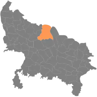 Localisation de District de Lakhimpur Kheriलखीमपुर खीरी ज़िला