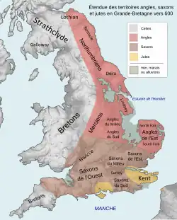 Map of Anglo-Saxon Britain