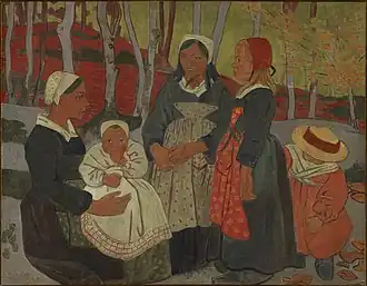 Bretons dans la forêt d'Huelgoat, 1893 – Musée d'Art d'Indianapolis, Indianapolis.