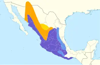 Description de l'image Cynanthus_latirostris_map.svg.