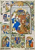 Vierge à l'Enfant devant la duchesse de Bedford, f.257v.