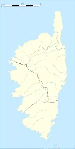 Carte des aéroports de la Corse