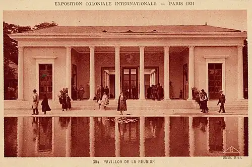Le pavillon de La Réunion en 1931.