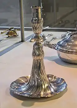 Flambeau en argent.