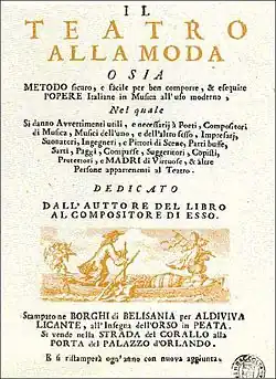 Texte bicolore et vignette colorée d'homme en barque.