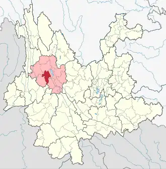 Localisation de Yàngbì yízú Zìzhìxiàn
