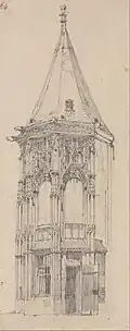 Dessin de Bonington (1824, Yale).