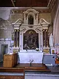 Chapelle nord, retable de la Sainte Vierge.