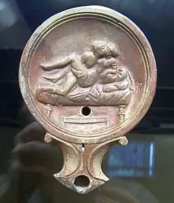 Lampe à huile érotique.