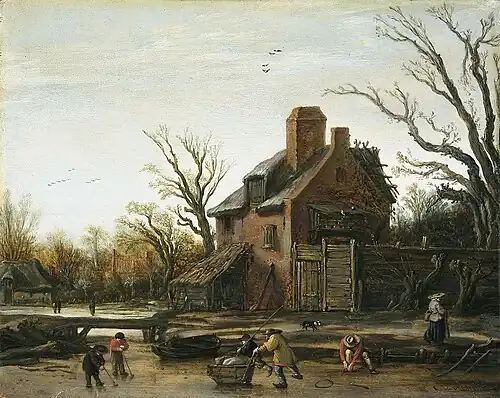 Hiver avec ferme (1624) Mauritshuis, La Haye