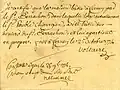 Mot de Voltaire, Ferney, 1774.