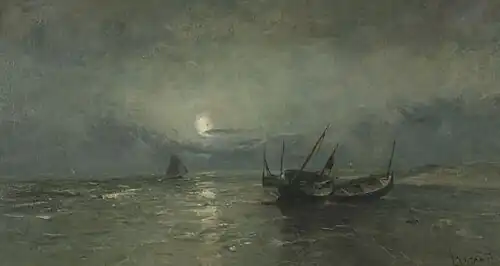 Navires échoués la nuit Musée national de la pêche, Oostduinkerke