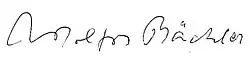 signature de Wolfgang Bächler