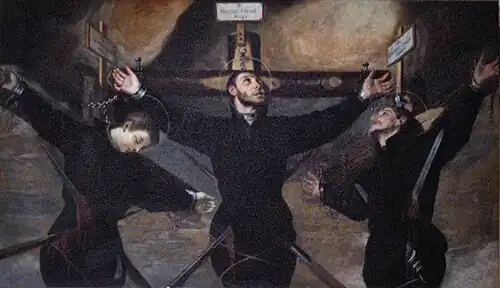 Martyrs jésuites crucifiés au Japon par Guido Cagnacci.
