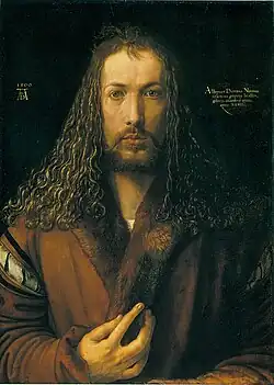 Peinture où Dürer s'est représenté comme une sorte de « Jésus bénissant ».