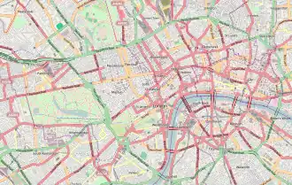 voir sur la carte du centre de Londres
