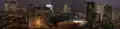 Panorama de La Défense vu de la tour au crépuscule.