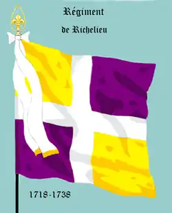 Drapeau d'ordonnance du régiment de Richelieu.