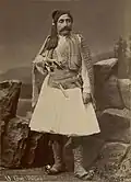 Un Grec en fustanelle, vers 1870.