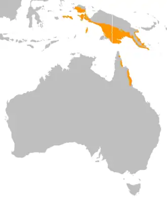 Description de l'image Casuarius distribution map.png.