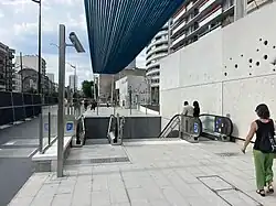 L'accès no&nbsp;3 « Rue Tagore ».