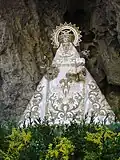 La Vierge de Covadonga, dans la chapelle de la grotte.