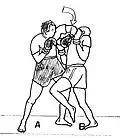 Semicircular-elbow strike.