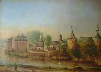 Peinture du château par Jonkheer Willem Hendrik Teding van Berkhout. 1889