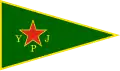Drapeau des YPJ.