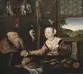 Le paiement, par Lucas Cranach l'Ancien.