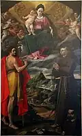 Madone à l'Enfant parmi les saints et donateur. Simone et Solerzio de Magistris