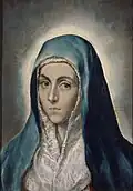 Portrait de la Vierge, par Le Greco, vers 1590-1600.