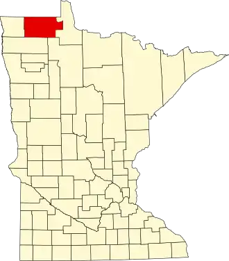 Localisation de Comté de Roseau(Roseau County)