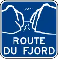Panneaux de la "Route du Fjord".