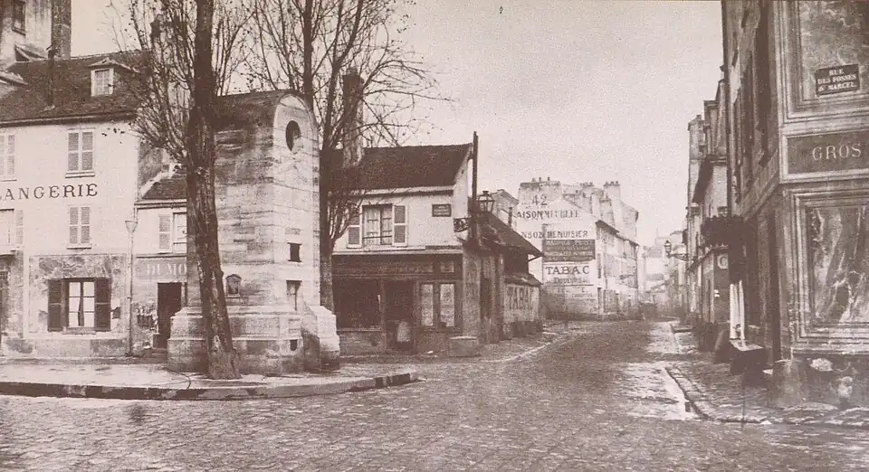 La fontaine Poliveau vers 1860/1865, photographie de Charles Marville.