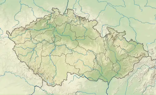 Les principaux lieux de tournage situés sur la carte de la République tchèque.