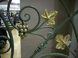 Garde-corps en fer forgé.