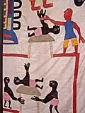Détail d'une tenture à motifs appliqués[7]