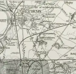 Situation à l'époque des fortifications de Paris.