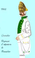 grenadier du régiment de Beaujolais de 1762 à 1776