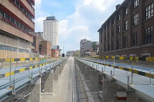 Le boulevard Roullier en travaux (juillet 2022).