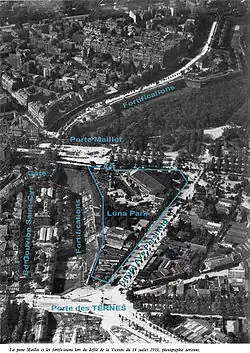 La porte Maillot en 1919.