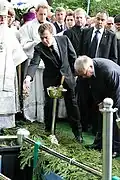 Le président Medvedev aux funérailles de Soljénitsyne