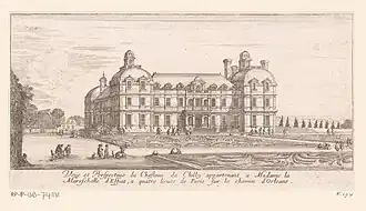 Gravure du Château de Chilly, XVIIe siècle