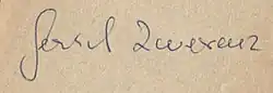 signature de Gerhard Zwerenz