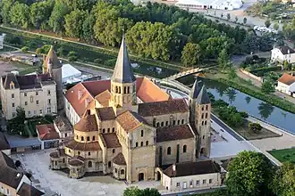 Vue aérienne de la basilique.
