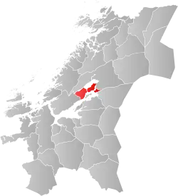 Localisation de Inderøy