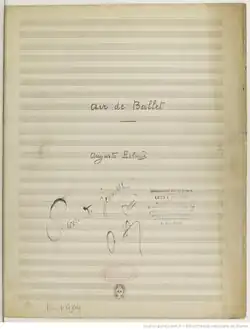 Image illustrative de l’article Air de ballet (Holmès)
