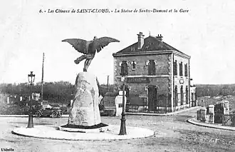 BV de la gare et monument à Santos-Dumont[c]. .