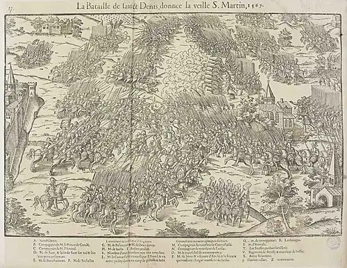 La bataille de Saint-Denis en 1567.
